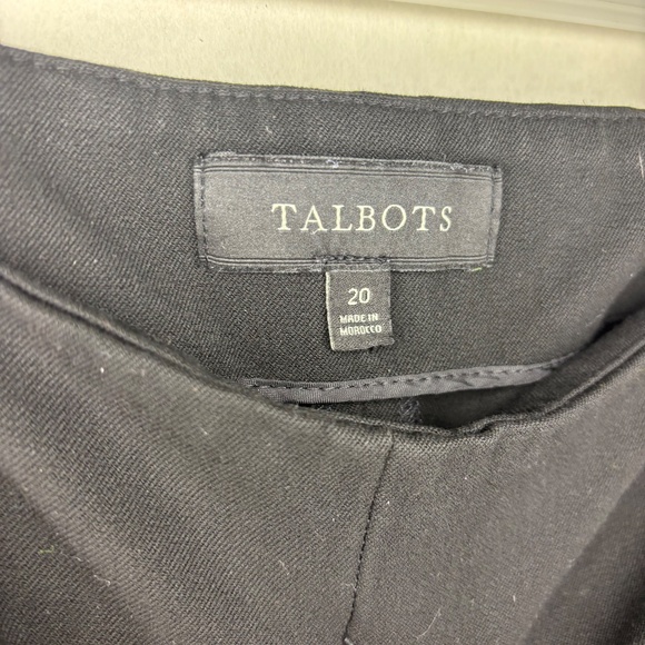 Talbots Womens Long Black Work Style Pants Size 20 - Picture 3 of 4
